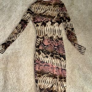 Snake Skin Midi Dress